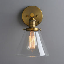 Load image into Gallery viewer, Vintage Brass Wall Sconce