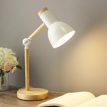 Load image into Gallery viewer, White Nordic Wood Desk Lamp