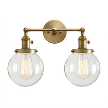 Load image into Gallery viewer, Two-Bulb Radley Glass Globe Wall Sconce
