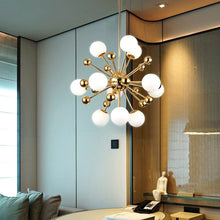 Load image into Gallery viewer, Mulit-bulb frosted glass chandelier