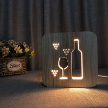 Charger l'image dans la galerie, Veilleuse LED en bois confortable