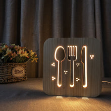 Charger l'image dans la galerie, Veilleuse LED en bois confortable