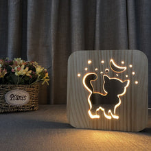 Charger l'image dans la galerie, Veilleuse LED en bois confortable