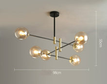 Charger l'image dans la galerie, Sable - Lustre moderne à plusieurs ampoules en verre