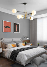 Charger l'image dans la galerie, Modern Multi-Bulb Frosted Glass Chandelier
