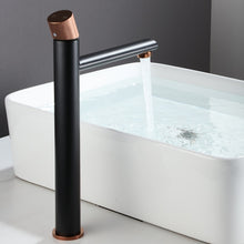 Charger l'image dans la galerie, modern black and rose gold bathroom faucet