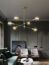 Load image into Gallery viewer, modern brass rotatable sputnik chandelier