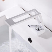 Charger l'image dans la galerie, white and chrome modern bathroom faucet