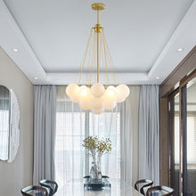 Load image into Gallery viewer, Small Bubble Chandelier with Brass Hardware
