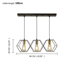 Load image into Gallery viewer, Celeste - Vintage Iron Frame Light Fixture