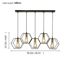 Load image into Gallery viewer, Celeste - Vintage Iron Frame Light Fixture