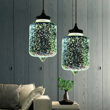 Charger l'image dans la galerie, Modern Nordic Hanging Lamp, Speckled Green and Glass Shade Offers Soft Accent Lighting