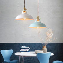 Load image into Gallery viewer, white and blue vintage pendant lights
