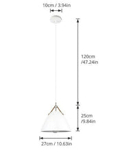 Charger l'image dans la galerie, leather strap pendant light dimensions
