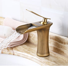 Load image into Gallery viewer, Modern Waterfall style single handle bathroom faucet
