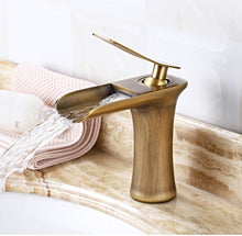 Load image into Gallery viewer, Modern Waterfall style single handle bathroom faucet