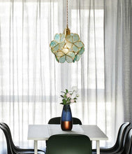Load image into Gallery viewer, Light Blue Glass Flower Pendant Lights