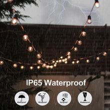 Cargar imagen en el visor de la galería, Luces de cadena con bombillas de vidrio para exteriores