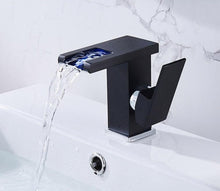 Load image into Gallery viewer, Temperature sensing LED bathroom faucet