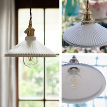 Charger l'image dans la galerie, Vintage Porcelain White Pendant Light