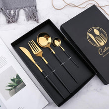 Load image into Gallery viewer, modern stainless steel silverware set
