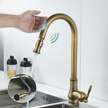 Load image into Gallery viewer, Antique Bronze Touch Control Kitchen Faucet