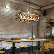 Load image into Gallery viewer, Rustic Wood Chandelier