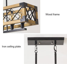 Load image into Gallery viewer, Rustic Wood Chandelier