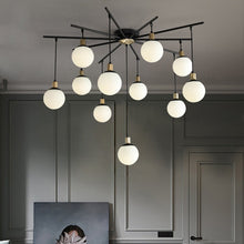 Load image into Gallery viewer, Neo modern style frosted glass globe chandelier