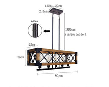 Load image into Gallery viewer, Rustic Wood Chandelier