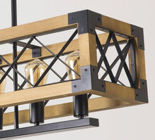 Load image into Gallery viewer, Rustic Wood Chandelier