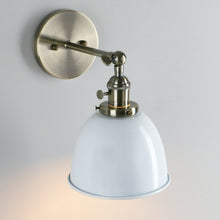 Load image into Gallery viewer, Classic Brass Farmhouse Wall Lamp in White