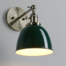 Load image into Gallery viewer, Rustic Dark Green Vintage Wall Lamp
