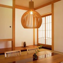 Load image into Gallery viewer, Handcrafted Wood Pendant Lights