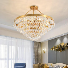 Load image into Gallery viewer, Modern Glass Crystal Droplet Chandelier