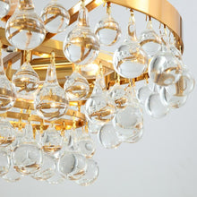 Load image into Gallery viewer, Modern Glass Crystal Droplet Chandelier