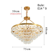 Load image into Gallery viewer, Modern Glass Crystal Droplet Chandelier