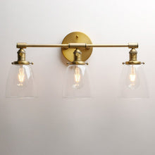 Charger l'image dans la galerie, Glass Farmhouse Brass Wall Sconce