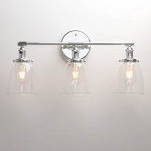 Charger l'image dans la galerie, Vintage three bulb chrome wall lamp