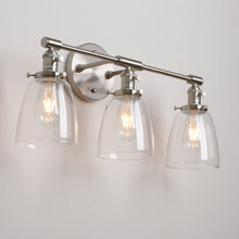 Charger l'image dans la galerie, Glass Three-Bulb Wall Sconce