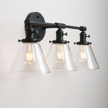 Load image into Gallery viewer, Black Vintage Multi-Bulb Wall Sconce
