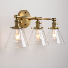 Load image into Gallery viewer, Vintage Brass Vanity Wall Light