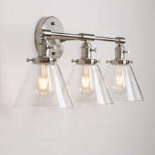 Load image into Gallery viewer, Brushed Nickel Vintage Multi-Bulb Wall Sconce