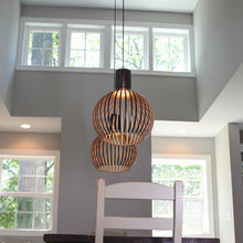 Load image into Gallery viewer, Handcrafted Wood Pendant Lights