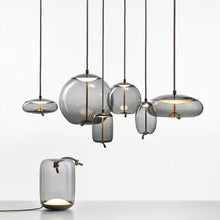 Charger l'image dans la galerie, Gray glass lampshade pendant lights