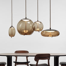 Charger l'image dans la galerie, Amber glass nordic pendant lights