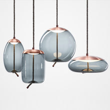 Charger l'image dans la galerie, Blue nordic glass pendant lights