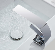 Load image into Gallery viewer, modern slim chrome bathroom faucet
