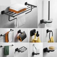 Charger l'image dans la galerie, Ensemble de quincaillerie de salle de bain en acier inoxydable noir