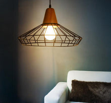 Load image into Gallery viewer, Wood Modern Nordic Wrought Iron Pendant Lights
